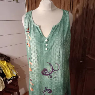 Robe à bretelles verte 
